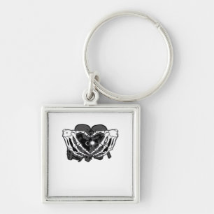 Sunand~1 - Skeleton Heart Hands  Keychain