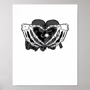 Sunand~1 - Skeleton Heart Hands  Poster