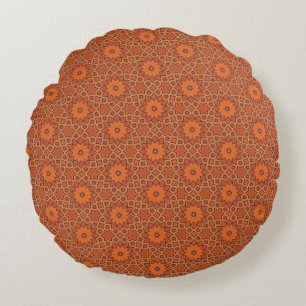 Sunbaked Star Medallion Round Pillow