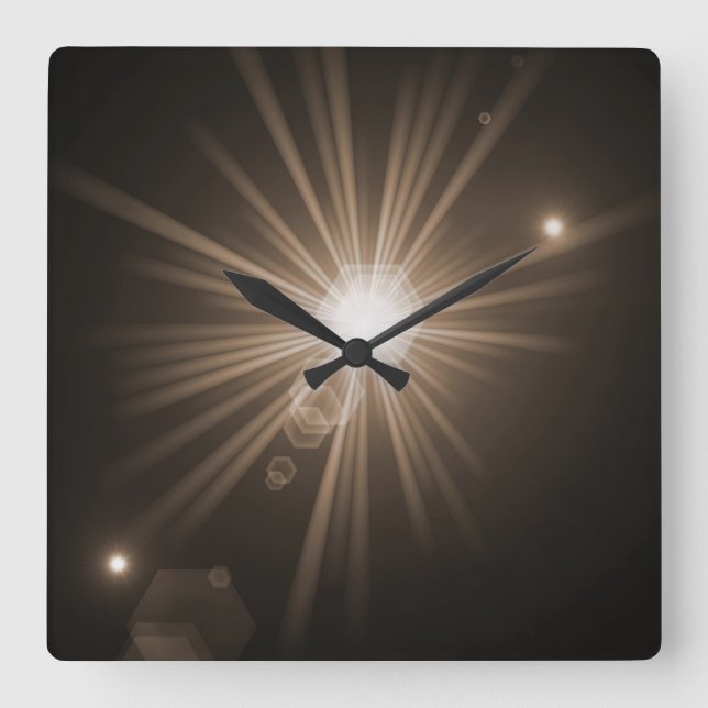 sunbathe many cheerful digital party square wall clock (Front)