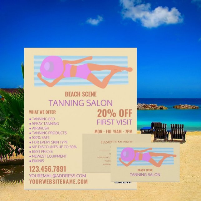 Sunbather, Tanning Salon Advertising Flyer (Creator Uploaded)