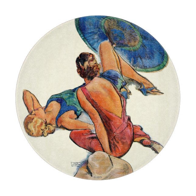 Sunbathers Cutting Board (Front)