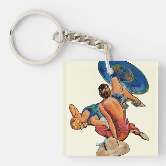 Sunbathers Keychain (Front)