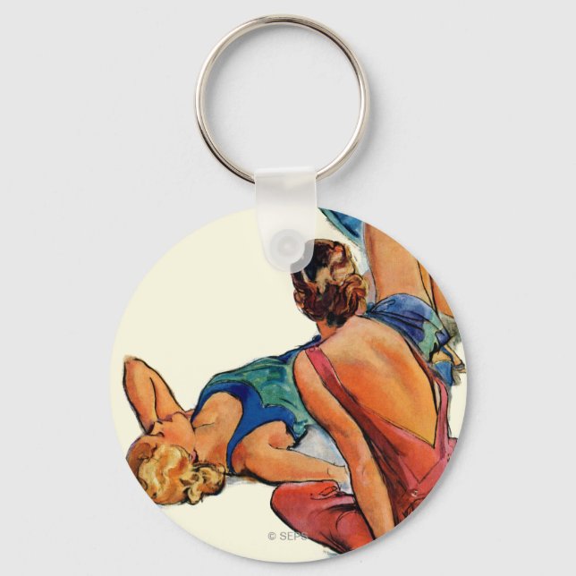 Sunbathers Keychain (Front)