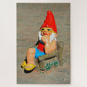 Sunbathing garden gnome 1014-pc jigsaw puzzle