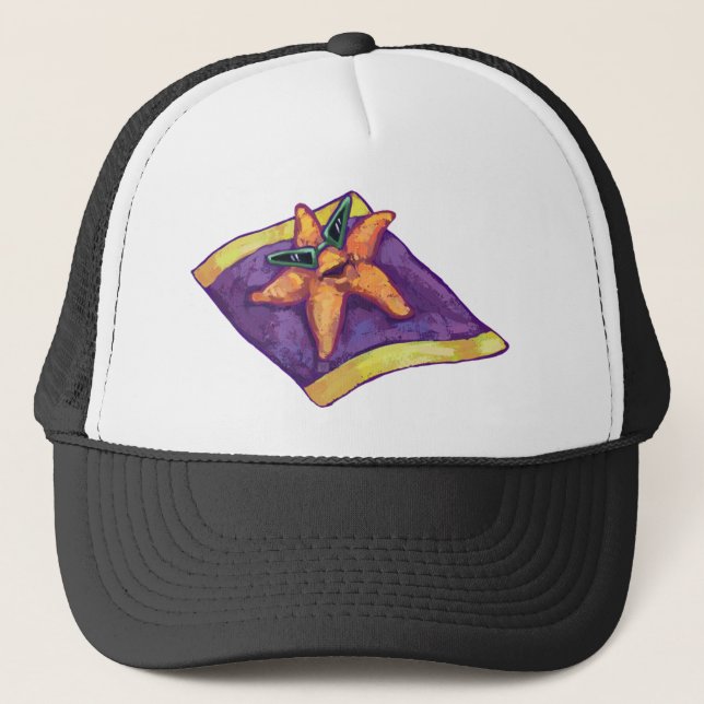 Sunbathing Starfish Trucker Hat (Front)