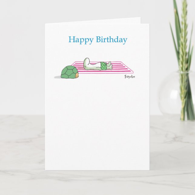 SUNBATHING TURTLE CARD (Front)