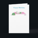 SUNBATHING TURTLE CARD<br><div class="desc">A turtle leaves his shell to take advantage of some prime tanning time.</div>