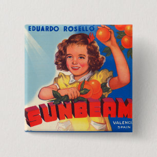 Sunbeam 2 Inch Square Button