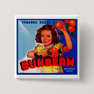 Sunbeam 2 Inch Square Button