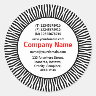 SunBurst 01 Business Classic Round Sticker