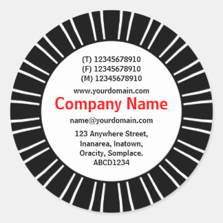 SunBurst 03 Business Classic Round Sticker