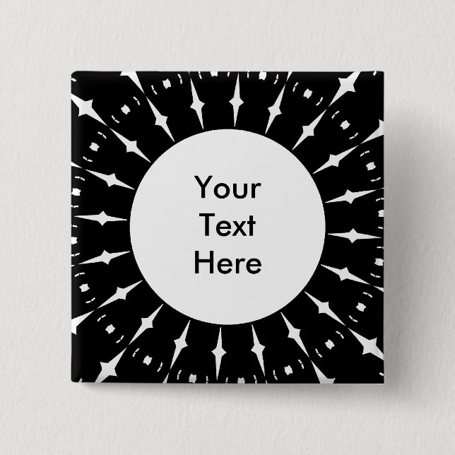 Sunburst 05 2 inch square button (Front)