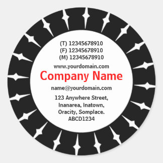 SunBurst 05 Business Classic Round Sticker