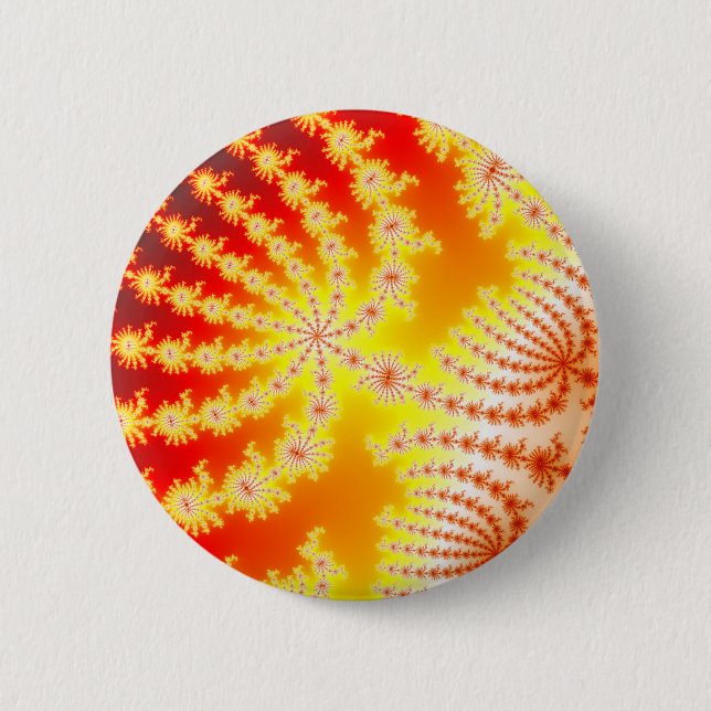 Sunburst 1.1 - Fractal 2 Inch Round Button (Front)