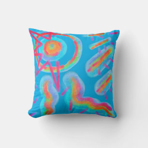 Sunburst Abstract Art Throw Pillow