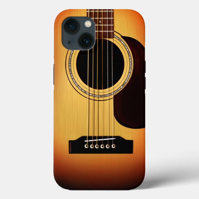 Sunburst Acoustic Guitar Case-Mate iPhone Case (Back)