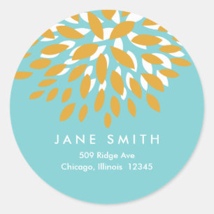 sunburst address label