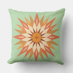 Sunburst Boho Throw Pillow