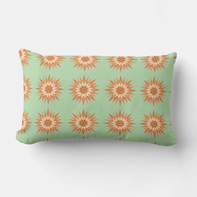 Sunburst Boho Throw Pillow (Front)