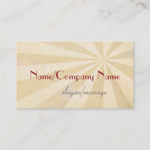 sunburst business card template ecru shabby chic