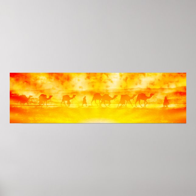 Sunburst Camel Caravan Poster (Front)