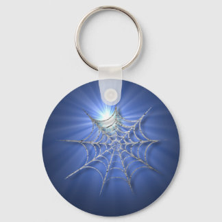 Sunburst Cobweb Halloween Keychain