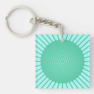 Sunburst géométrique moderne - Aqua et Seafoam Gre