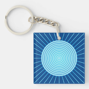 Sunburst géométrique moderne - Bleu de Cobalt et A