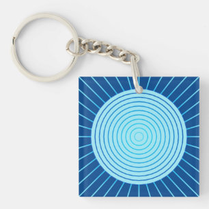Sunburst géométrique moderne - Bleu de Cobalt et A