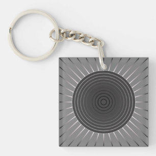 Sunburst géométrique moderne - Hématite foncé gris