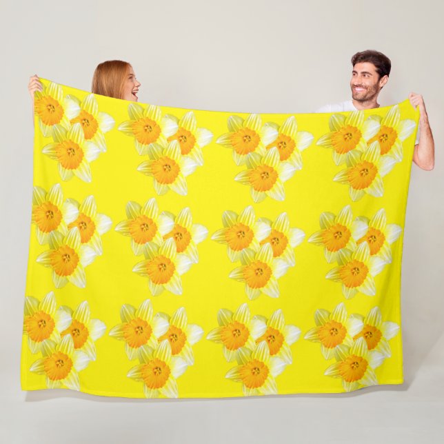 Sunburst Golden Daffodils, Lge Fleece Blanket (In Situ)