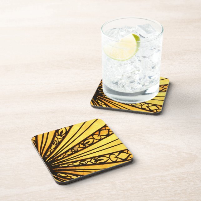 Sunburst Hard plastic coaster (Right Side)