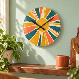 Sunburst Hour Wall Clock