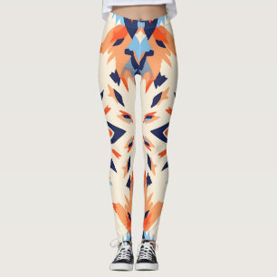 Sunburst Ikat Pattern Leggings