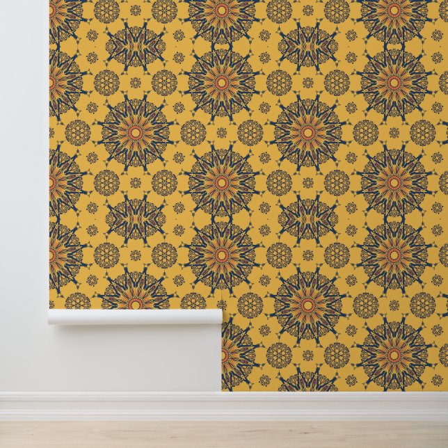 Sunburst Mandala Pattern Wallpaper (Application)