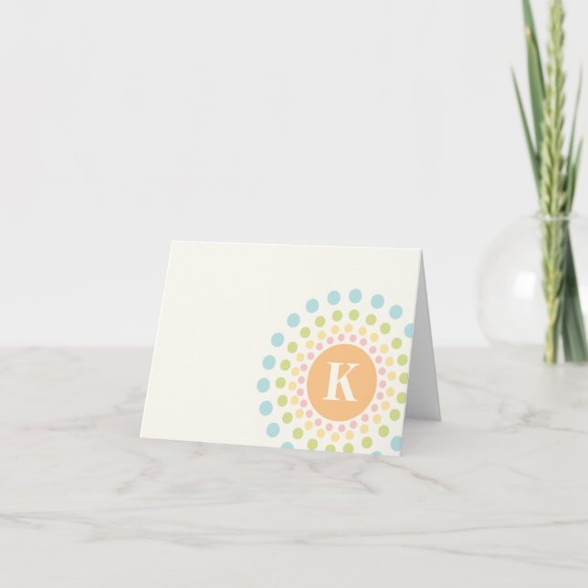 Sunburst Monogram Notecard (Front)