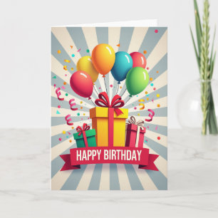 Sunburst Party Card