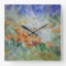 Sunburst Poppies Decorative Wall Clock