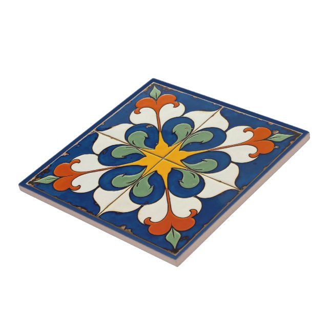 Sunburst Serenade Azulejo Tile (Side)