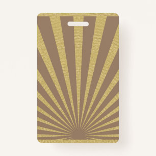 Sunburst stripes posters badge