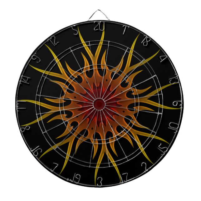 Sunburst Sun Rays Dart Board (Front)