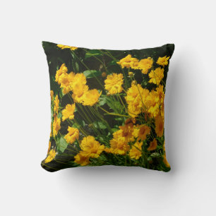 Sunburst Sunflowers (Coreopsis) Coussin