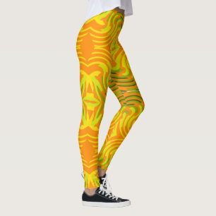 Sunburst Vibrations on Yellow/Orange/Green Leggings