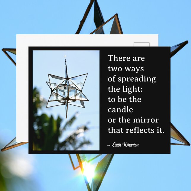 Suncatcher Spreading the Light Inspirational Quote Postcard (Creator Uploaded)