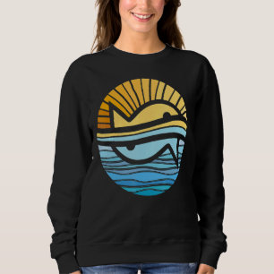 Sund And Sea Abstract Geometric Sunset Art Sweatshirt