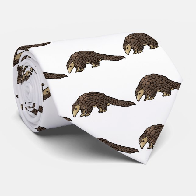 Sunda Pangolin Tie (Rolled)