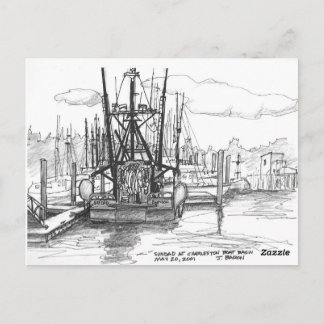 Sundad at boat basin, Charleston, Oregon Postcard