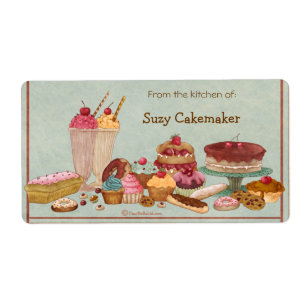 Sundae And Sweets Personalized Labels