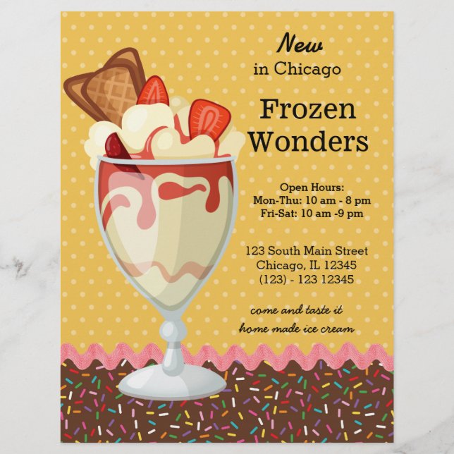 Sundae * choose background color flyer (Front)